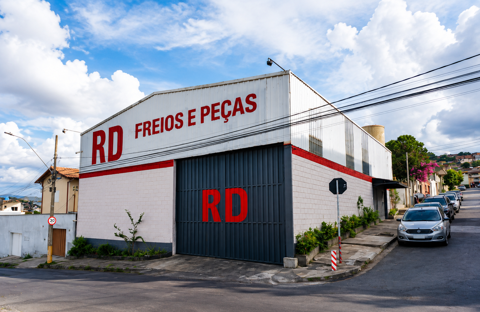 Fachada da RD Freios e Peças em Contagem MG, origem do AutoParts